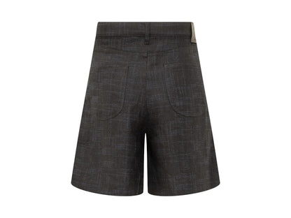 OFF-WHITE High-Rise Wide-Leg Shorts Blue