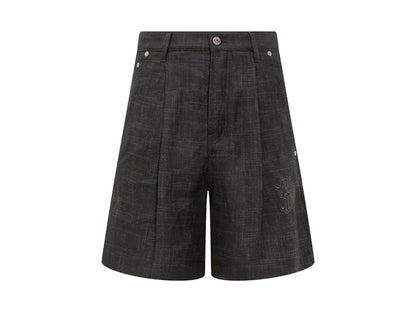 OFF-WHITE High-Rise Wide-Leg Shorts Blue