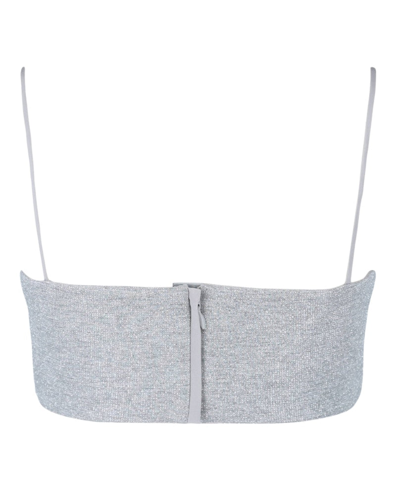 OFF-WHITE Holiday Glitter Top Silver