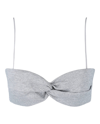 OFF-WHITE Holiday Glitter Top Silver
