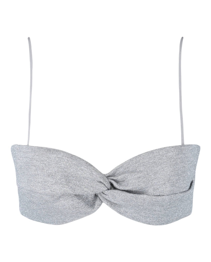 OFF-WHITE Holiday Glitter Top Silver