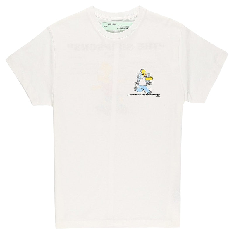 OFF-WHITE Homer and Bart Simpson T-shirt White/Multicolor
