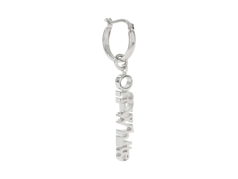 OFF-WHITE Hoop Logo Mono Earring Earring Silver
