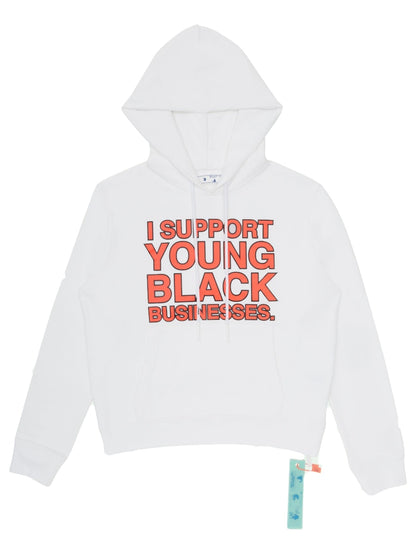 OFF-WHITE "I Support Young Black Business." ISYBB Hoodie White