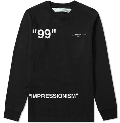 OFF-WHITE Ice man Graphic Print L/S T-shirt Black/Multicolor