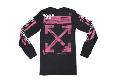 OFF-WHITE 'Impressionism' Diag Stencil Long Sleeve T-shirt Black