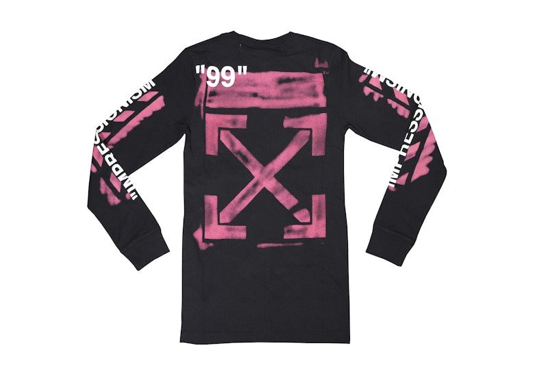 OFF-WHITE 'Impressionism' Diag Stencil Long Sleeve T-shirt Black