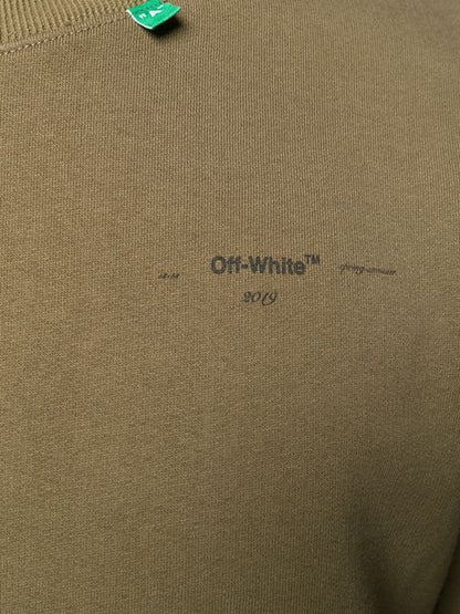 OFF-WHITE Impressionism' Diag Stencil Sweatshirt Army Green/Pink/Black
