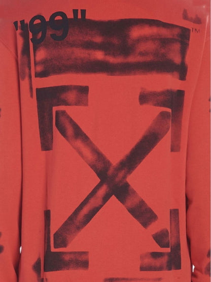 OFF-WHITE Impressionism' Diag Stencil Sweatshirt Red/Black