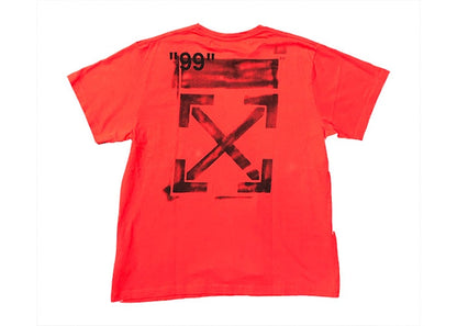 OFF-WHITE Impressionism Diagonal Stencil Tee Red