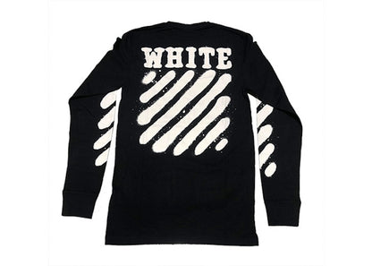 OFF-WHITE Incomplete Spray Paint L/S Tee Black