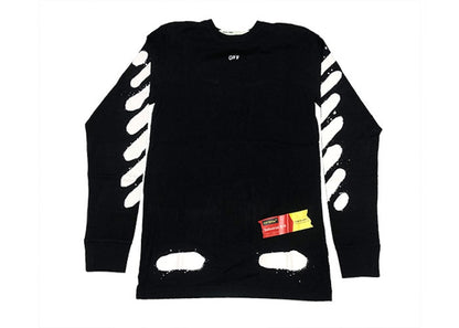 OFF-WHITE Incomplete Spray Paint L/S Tee Black