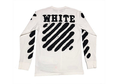 OFF-WHITE Incomplete Spray Paint L/S Tee White