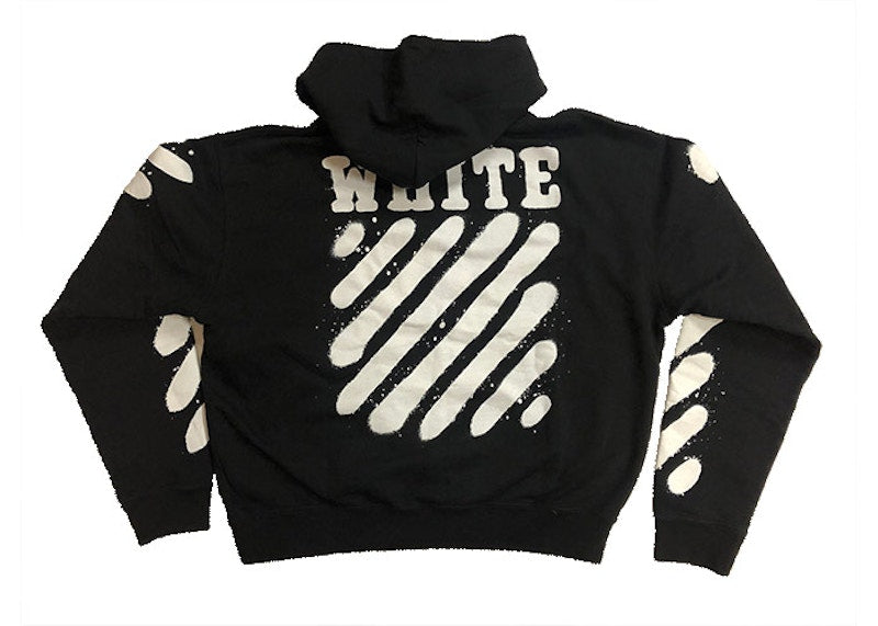 OFF-WHITE Incomplete Spray Paint OS Hoodie Black