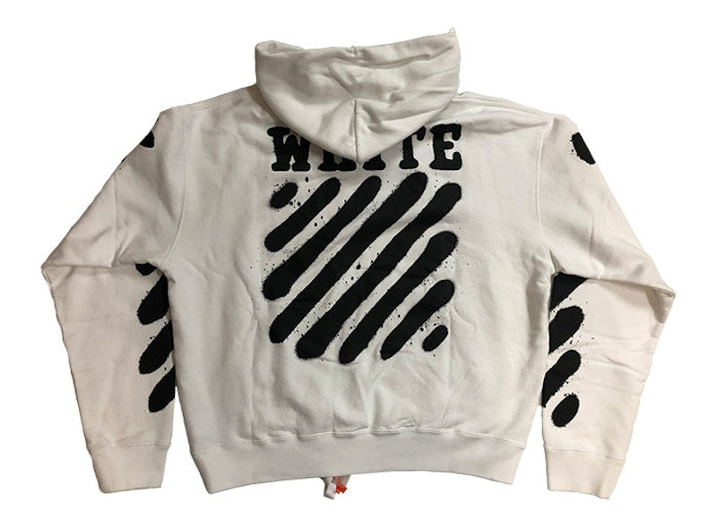 OFF-WHITE Incomplete Spray Paint OS Hoodie White