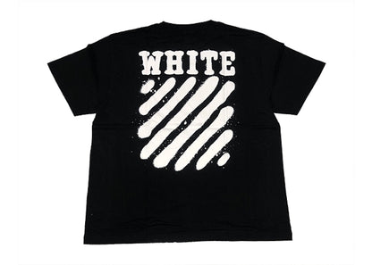 OFF-WHITE Incomplete Spray Paint Tee Black