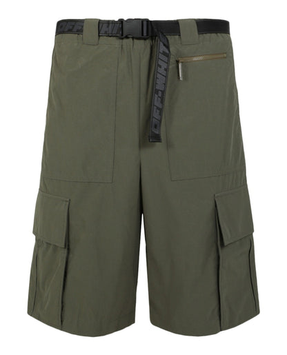 OFF-WHITE Industrial Belt Cargo Shorts Green