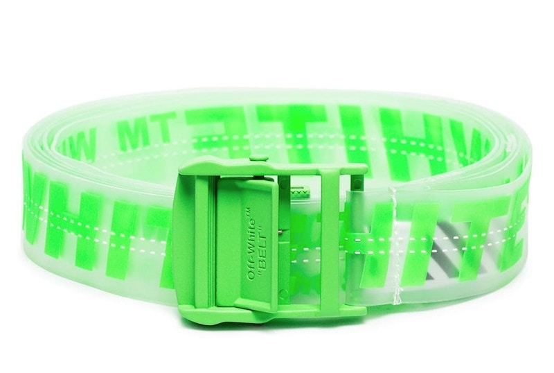 OFF-WHITE Industrial Logo Rubber Belt Green