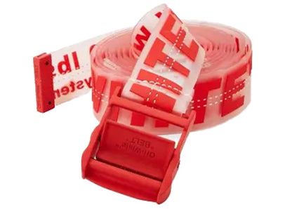 OFF-WHITE Industrial Logo Rubber Belt Red