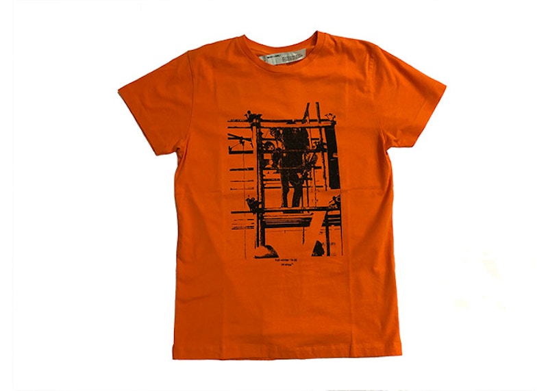 OFF-WHITE Industrial Logo Tee Orange