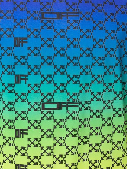 OFF-WHITE Iridescent All Over Arrows Monogram T-Shirt Blue/Yellow/Black