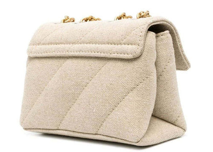 OFF-WHITE Jackhammer Linen Shoulder Bag Beige