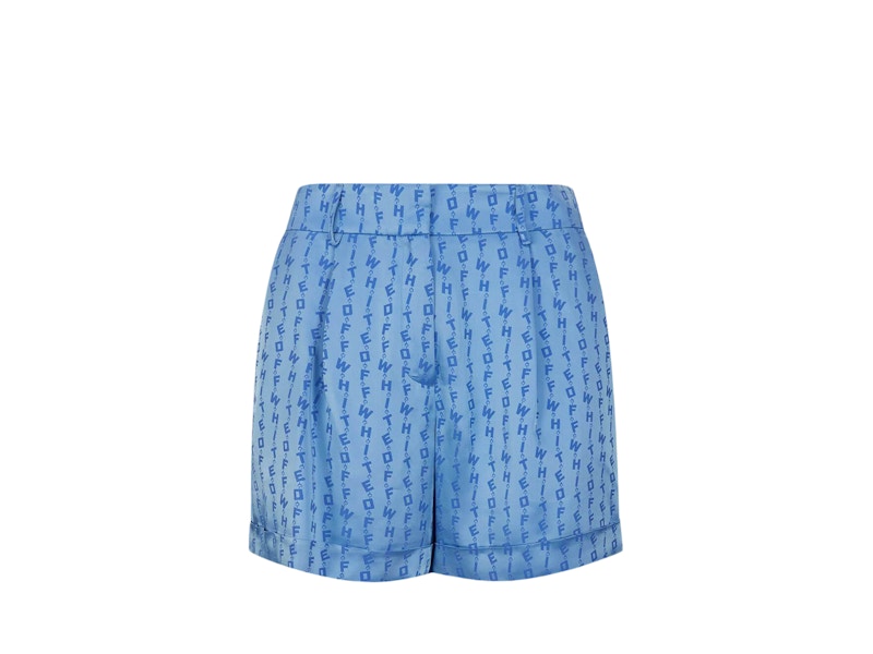 OFF-WHITE Jacquard Logo Shorts Light Blue