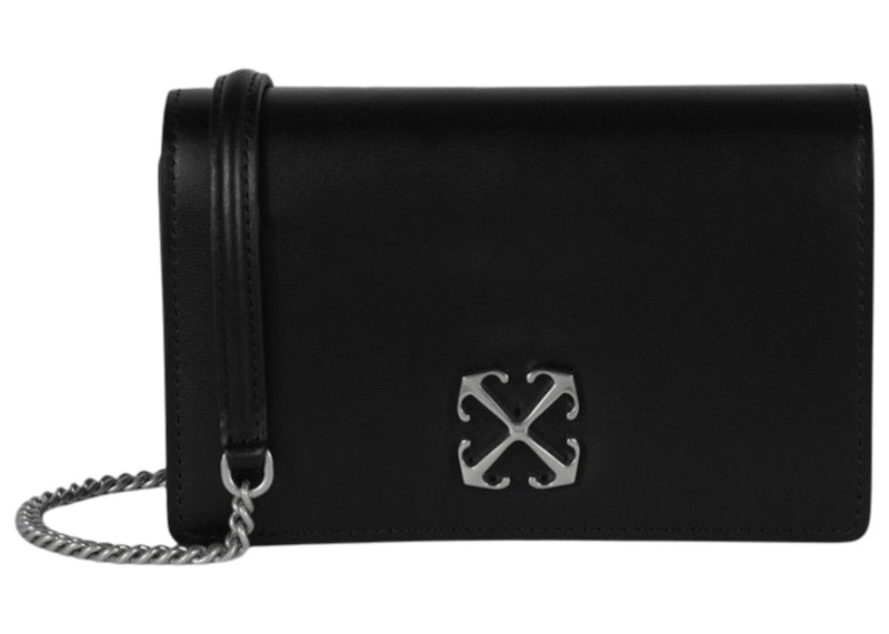 OFF-WHITE Jitney 0.5 Leather Shoulder Bag Black