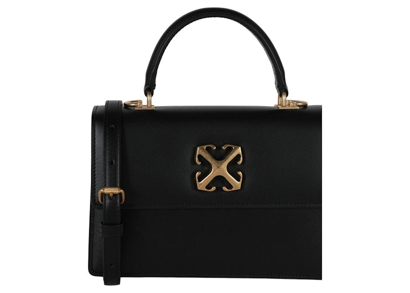 OFF-WHITE Jitney 1.4 Top Handle Gold-tone Black