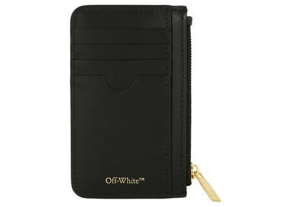 OFF-WHITE Jitney Arrows-Plaque Leather Wallet Black