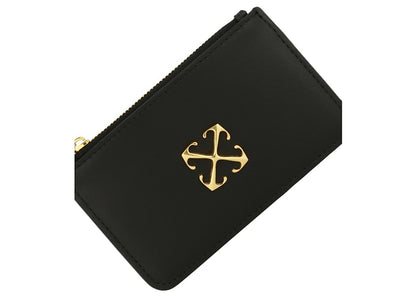 OFF-WHITE Jitney Arrows-Plaque Leather Wallet Black
