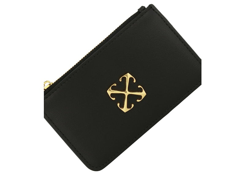 OFF-WHITE Jitney Arrows-Plaque Leather Wallet Black