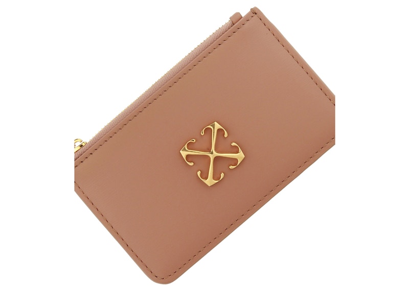 OFF-WHITE Jitney Arrows-Plaque Leather Wallet Nude