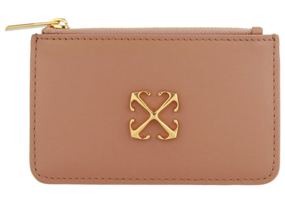 OFF-WHITE Jitney Arrows-Plaque Leather Wallet Nude