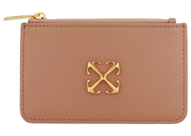 OFF-WHITE Jitney Arrows-Plaque Leather Wallet Nude