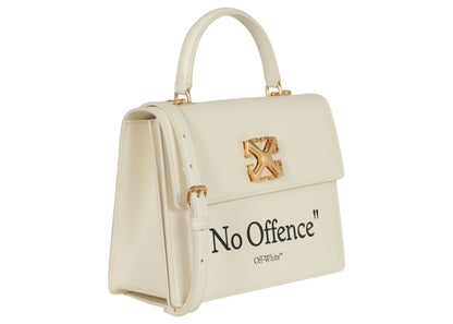 OFF-WHITE Jitney Leather Tote Beige/Black