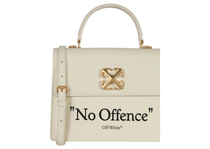 OFF-WHITE Jitney Leather Tote Beige/Black