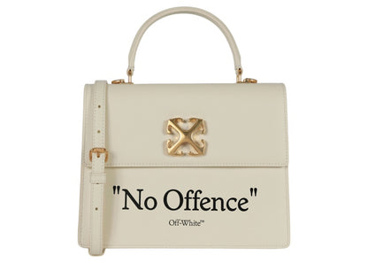 OFF-WHITE Jitney Leather Tote Beige/Black