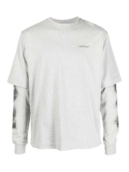 OFF-WHITE Jumbo Arrow Double L/S T-Shirt Grey