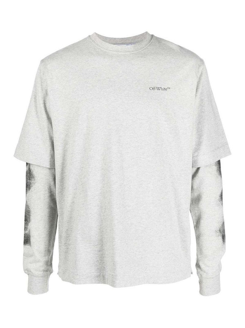 OFF-WHITE Jumbo Arrow Double L/S T-Shirt Grey