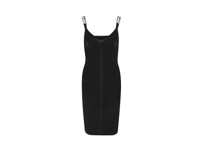 OFF-WHITE Knit Industrial Dress Black/White