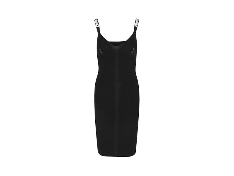 OFF-WHITE Knit Industrial Dress Black/White
