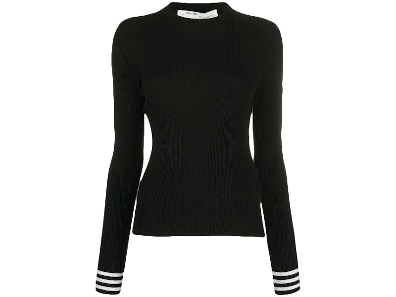 OFF-WHITE Knit Longsleeve T-shirt Black/White