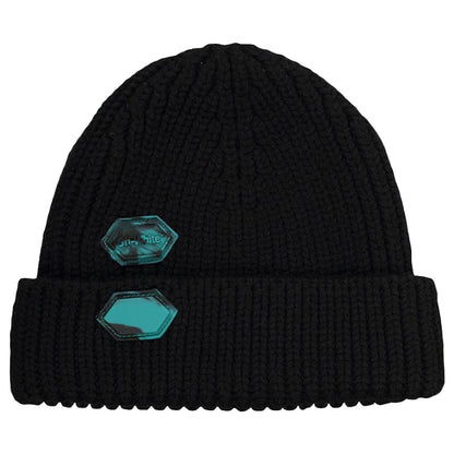 OFF-WHITE Knit Patch Beanie Black/Blue