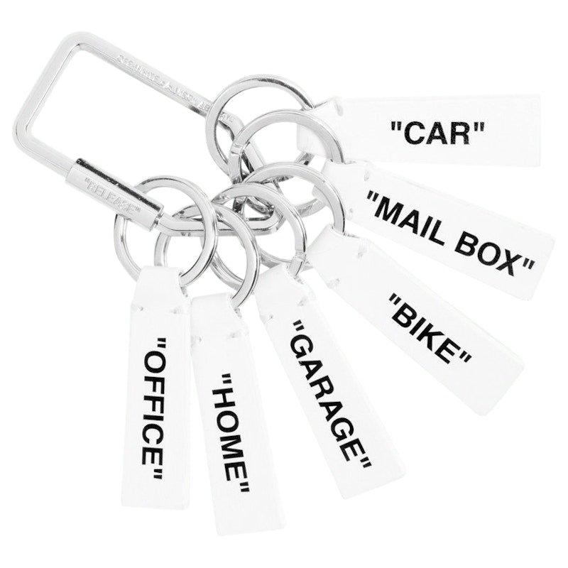 OFF-WHITE Label Keyring White