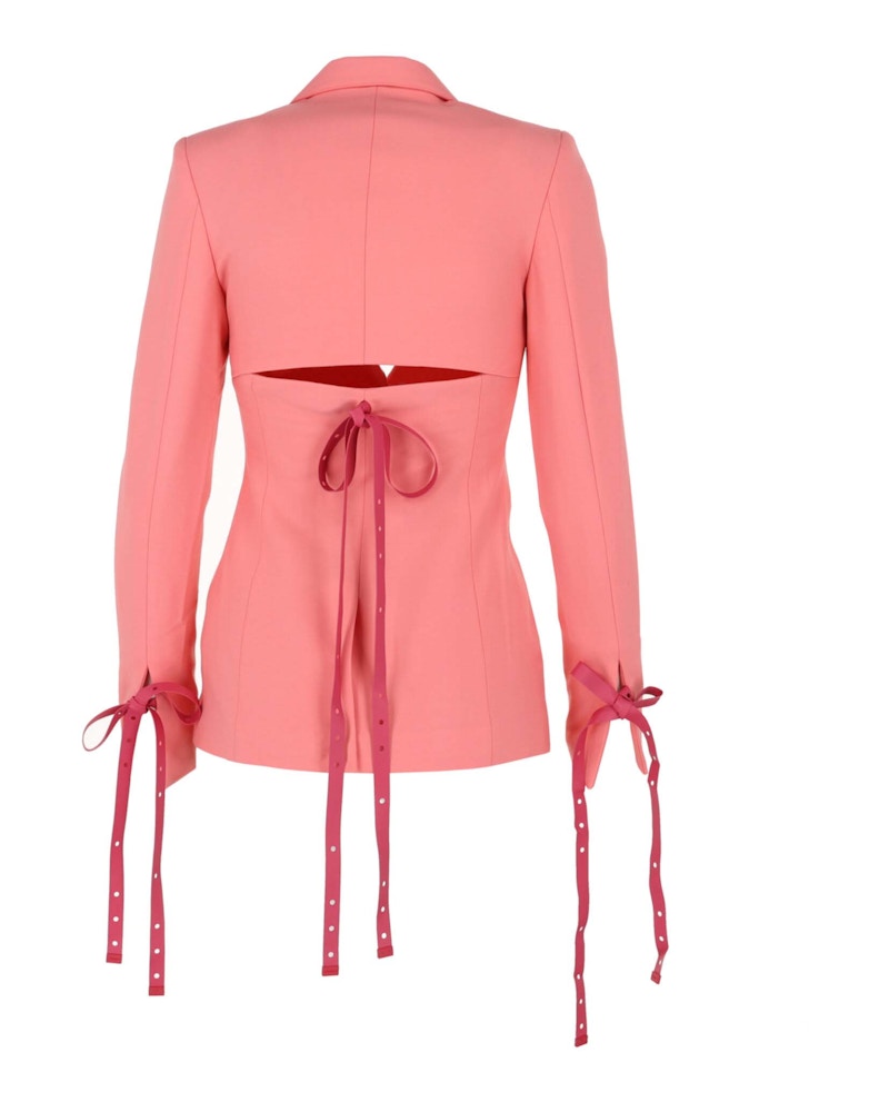 OFF-WHITE Laces Wool Blend Blazer Orange