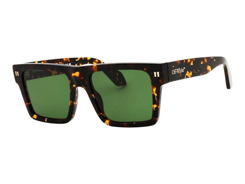 OFF-WHITE Lawton Sunglasses Havana Green (OERI109C99PLA0016E55)