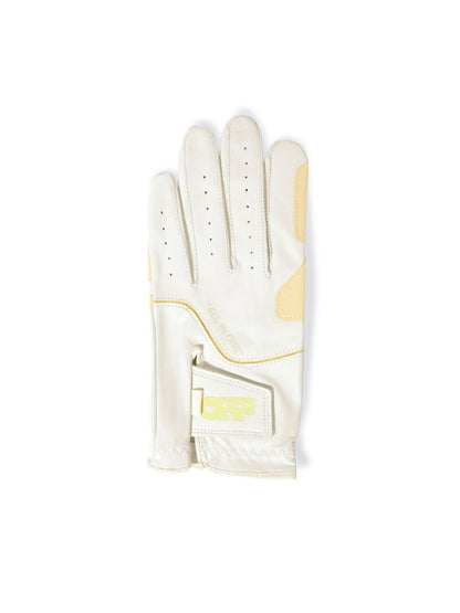 OFF-WHITE Leather Golf Gloves Gray/Yellow