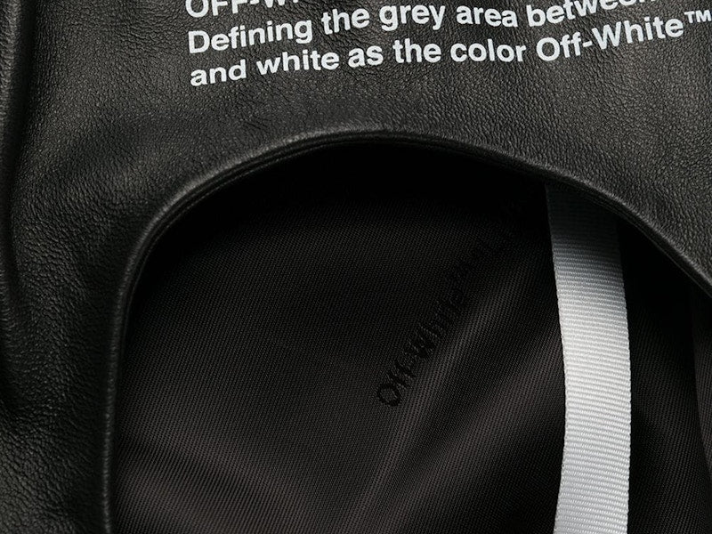 OFF-WHITE Leather Meteor Holes Formal Pants Black