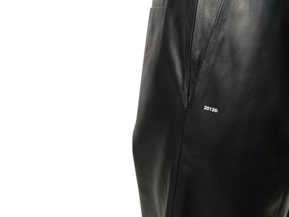 OFF-WHITE Leather Meteor Holes Formal Pants Black